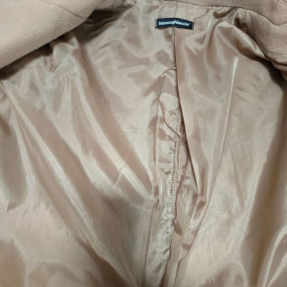 Bianco Ghiaccio Beige Coat Size 40 4 S - Picture 9 of 15